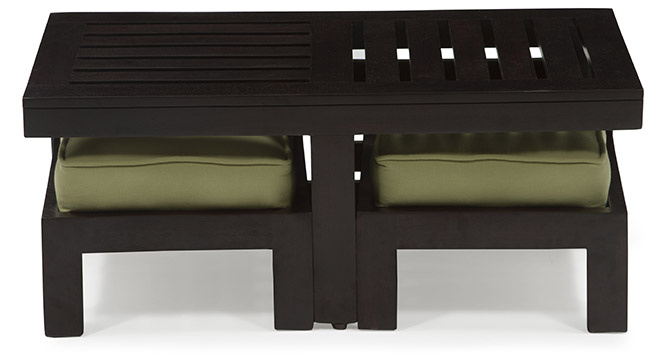 Caffino Coffee Table Set(Ebony&Green)